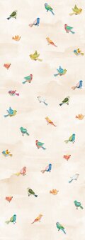 Behangexpresse Kate &amp; Andy Fun Birds Sand Fotobehang INK7433