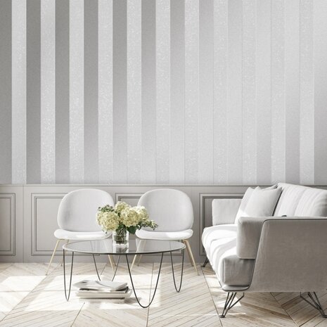 emiraten ultimate luxury silver stripe vlies met glasparels 