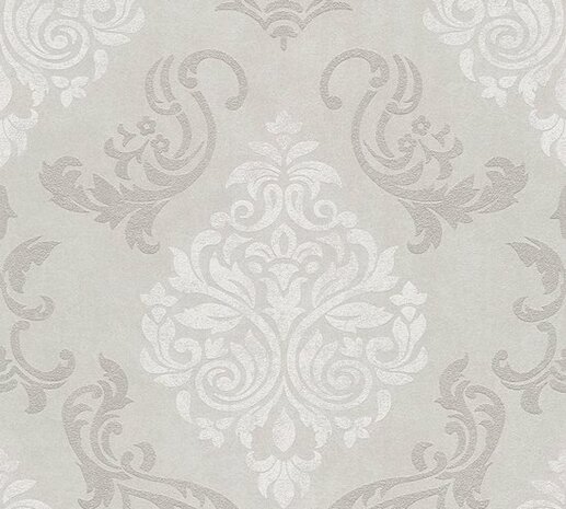barok  soft taupe met glitters vinyl op vlies