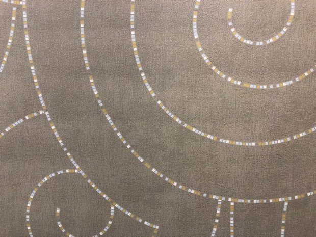313-05 donker taupe vinyl op vlies