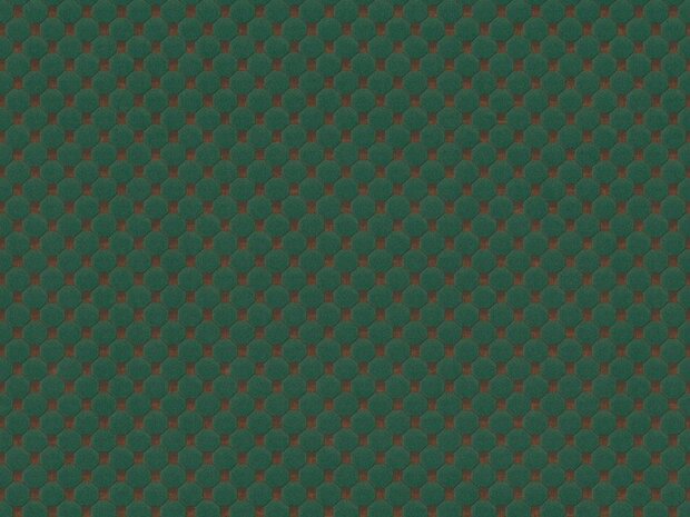 art deco geometrisch  brons groen relief dots oogst als velours vinyl op vlies