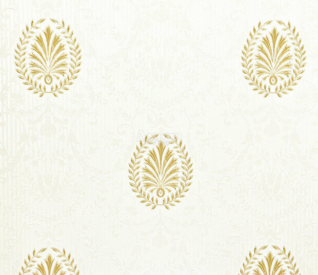 Eijffinger Westminster 320126 wit goud princess mathilde bonaparte glans vinyl empire1