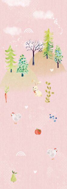 Behangexpresse Kate &amp; Andy Background Pink Fotobehang INK7451