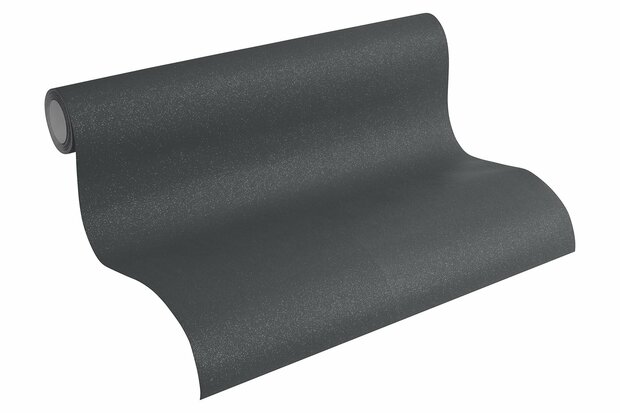 antraciet grijs met glitter - vinyl op vlies