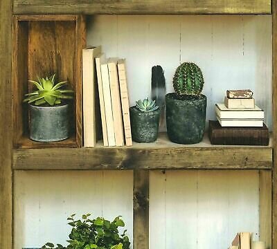 cottage  bookcase  vinyl op vlies