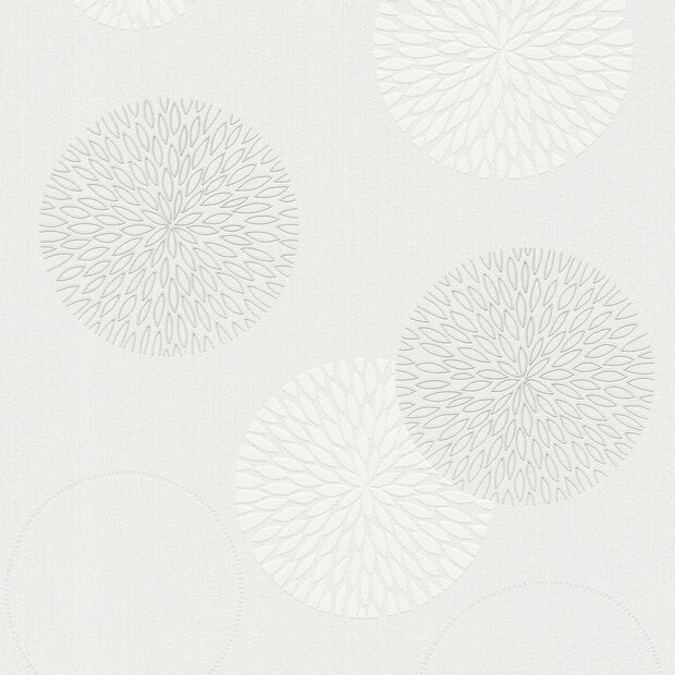 A.S. CR&Eacute;ATION Vliesbehang 93791-2 Casual Living wit taupe glittertje