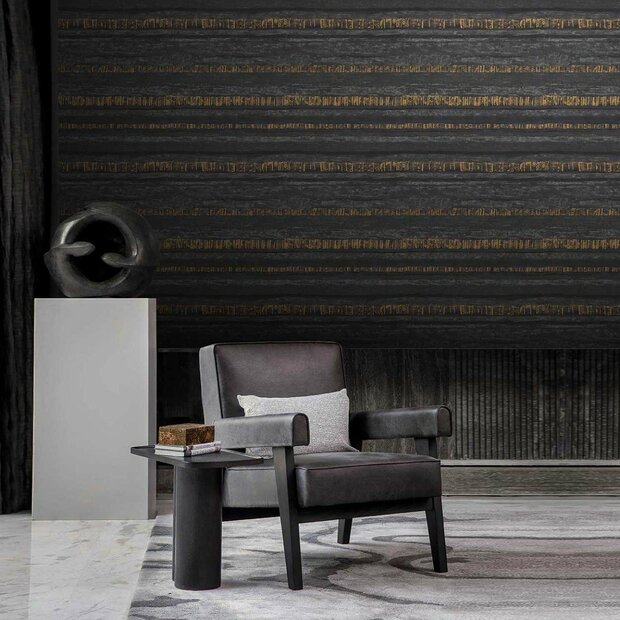 hotel chique antraciet goud vlies