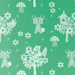 Eijffinger Tout Petit, vogelhuisjes,bomen en eekhoorntjes 354042