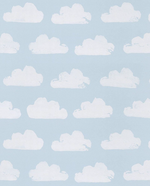 Eijffinger Tout Petit, dreamy clouds blauw vlies