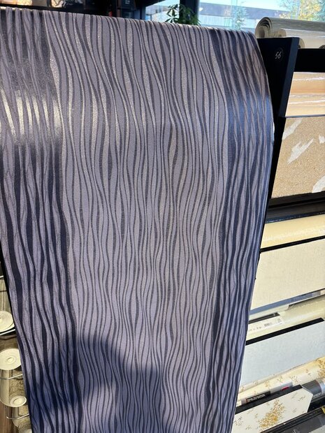 paars popart waves met zilver glitter vinyl op vlies