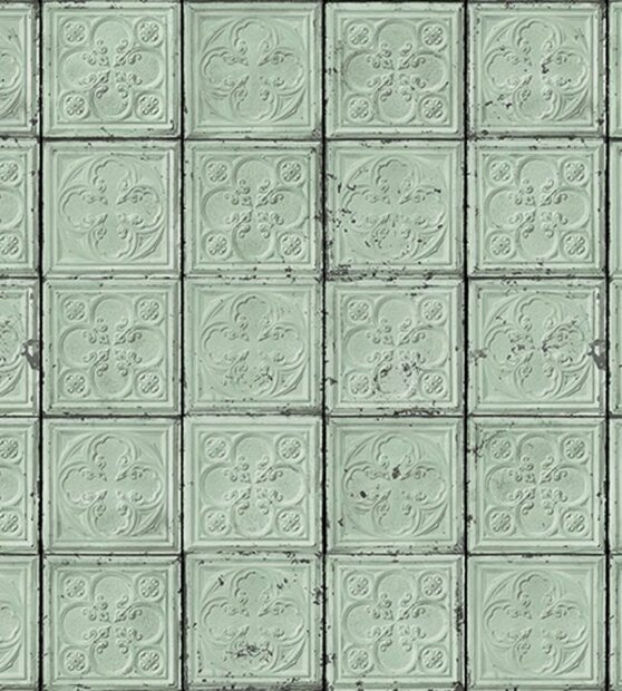 brooklyn metro newyork tin tiles by piet hein eek  pastel green