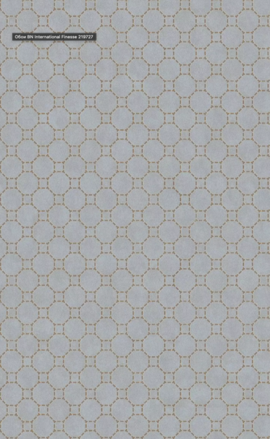 grafisch hotelchic  ijsblauw brons vinyl op vlies