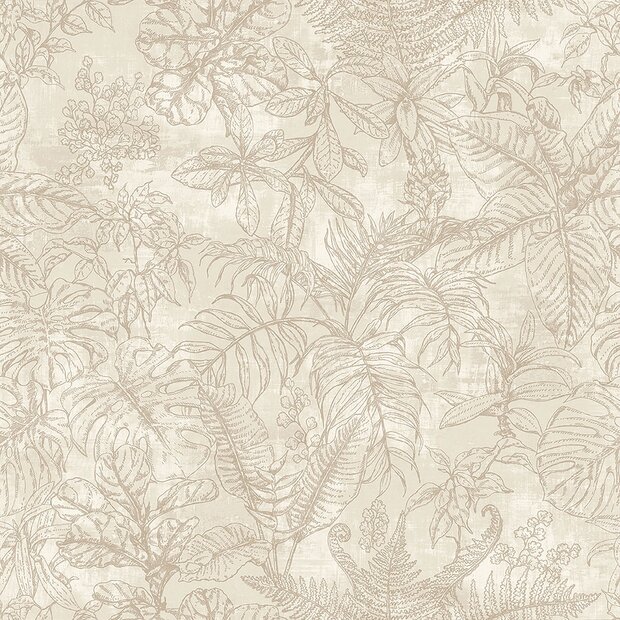 leaves all over vinyl op vlies 