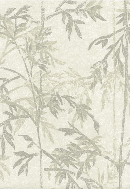 bamboe tak taupe/olive  vinyl op vlies