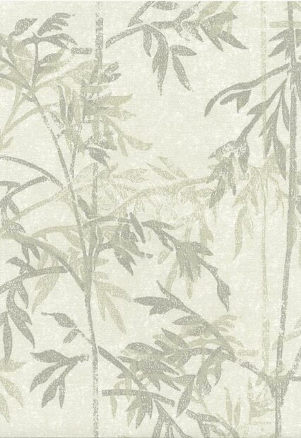 bamboe tak taupe/olive  vinyl op vlies