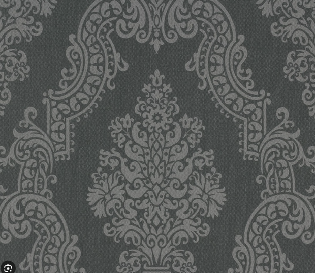 linnenweefsel barok grijsvinyl op vlies 1