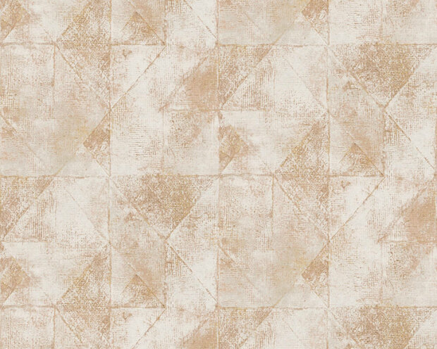 dubai hotelchique goud metalic creme grafisch vlies  dubbelbreed 1.06 meter vlies