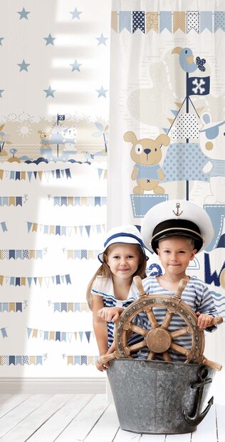 wit  roze taupe guirlandes met vlaggetjes de princesse royale  met glanseffect vlies {2 e foto andere kleur idee hoe schattig op de muur }1