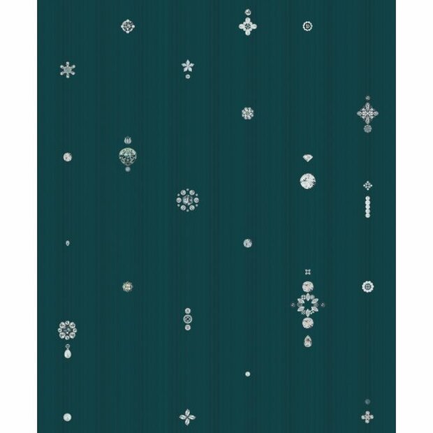 BN Wallcoverings Neo Royal by Marcel Wanders 218653 EMERALD BIJOU  De la duchess vinyl op vlies