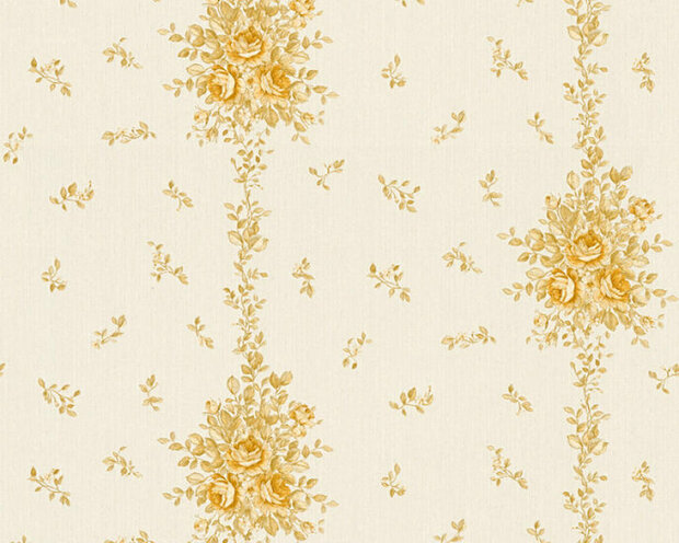 marie antoinette petit trianon  goud chateau  glans vinyl op vlies met zachte glinster 