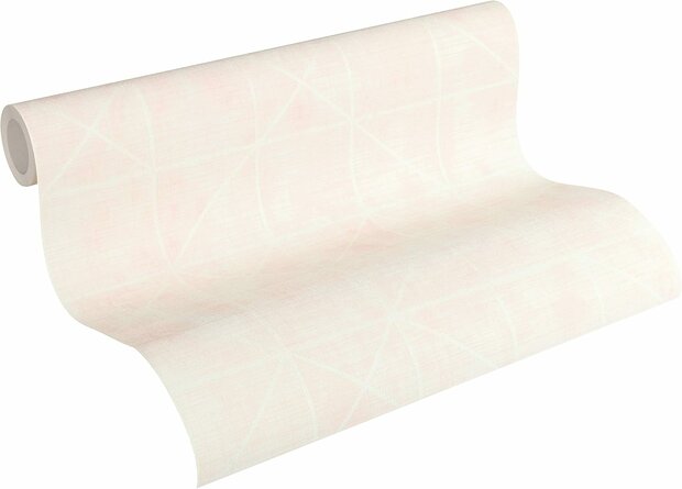 djooz grafisch wit zacht roze vlies