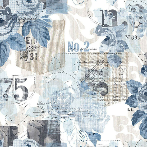 Denim Rose Floral Trail Nordic Elements  vlies