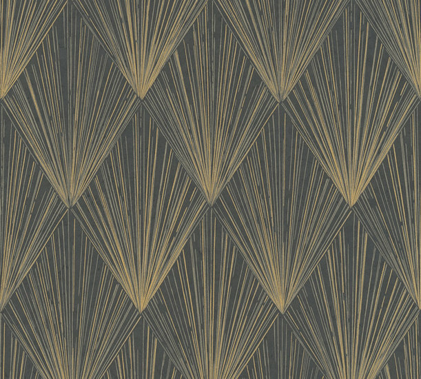 Living Walls Metropolitan Stories 2 behang Ava New York 37864-4 zwart /antraciet /goud art deco