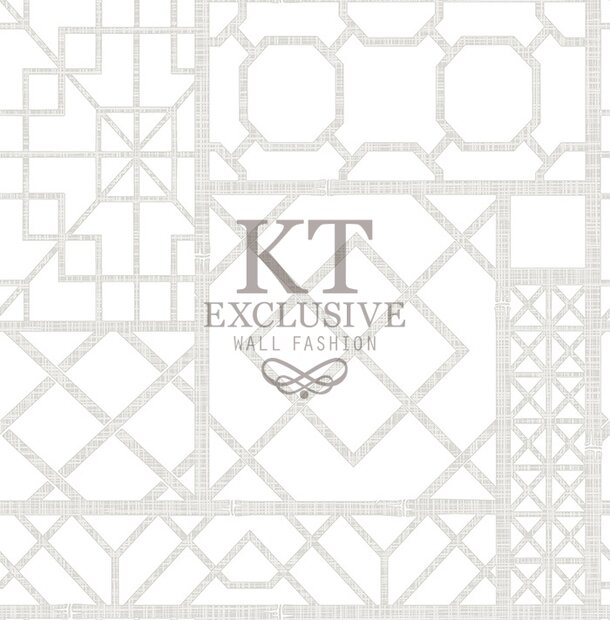 bridgerton grey/silver bamboe conservatory of the Queen  acrylic behang op papier rug