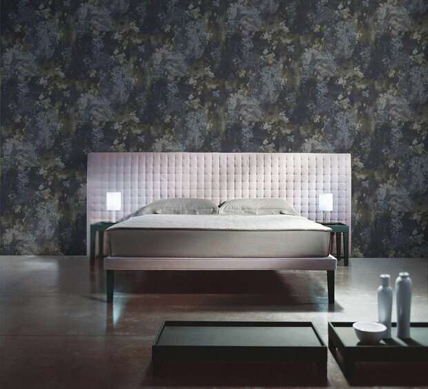 royal blue flower mist dream vlies