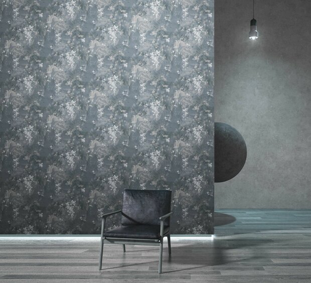 royal grey flower mist dream vlies