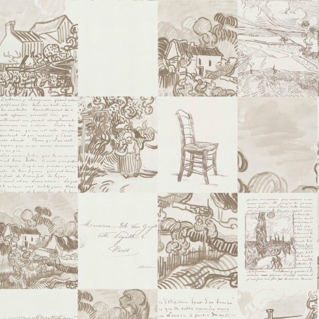 BN Wallcoverings Van Gogh 3  220030 couleurs locale TILES  vincent