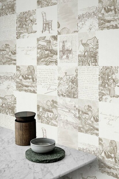 BN Wallcoverings Van Gogh 3  220030 couleurs locale TILES  vincent