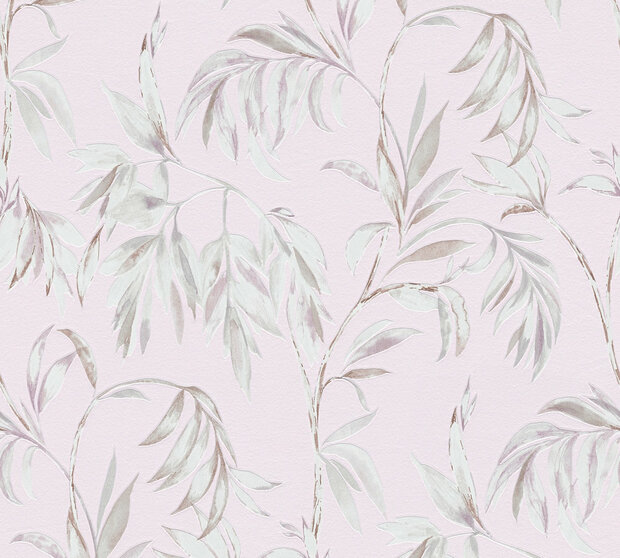 soft pink botanical vlies