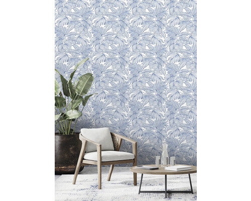 delft bleu leaves vlies