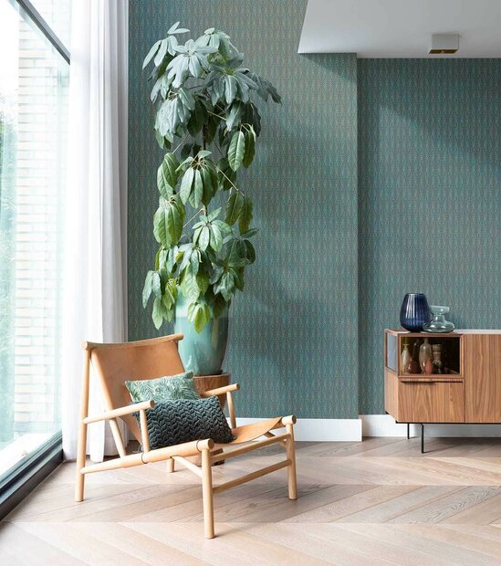 Rasch Emil en Hugo blauw groen grafisch 300160