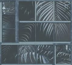 AS Creation Industrial - PETROL/ANTRACIET INDUSTRIAL 3 D FORREST VINYL OP VLIES 11
