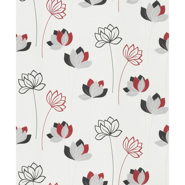 trendy flowers vinyl op vlies