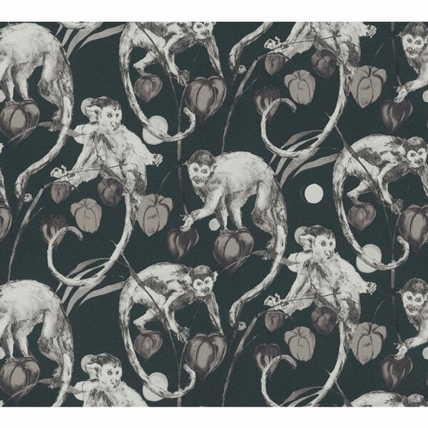 michalsky monkey business black  hotel chique vinyl op vlies
