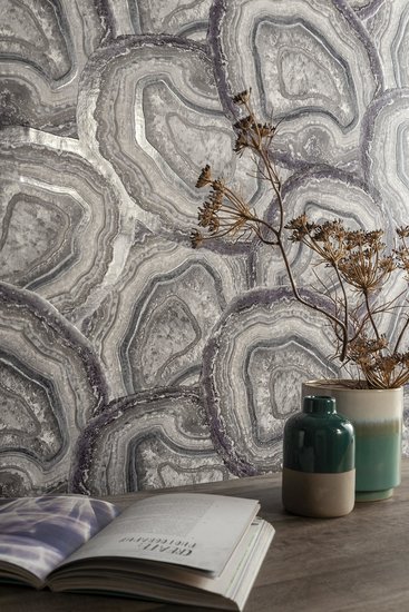 Arthouse Minerals behang Amesthyst & Grey 904000