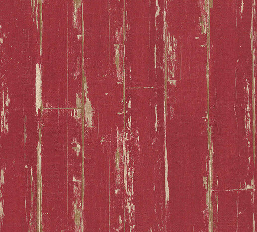 rood saint tropez sloophout vinyl op vlies