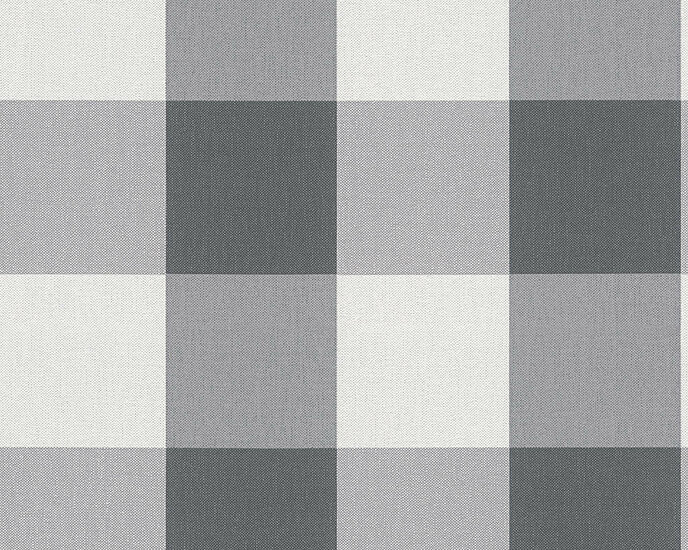 riviera  maisson style  linnenweefsel grey ruiten  vinyl op vlies