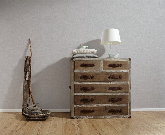 linnen looklicht  grijs structuur vinyl. op vlies