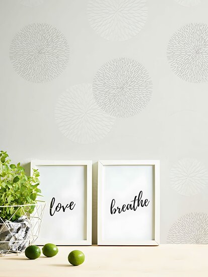 A.S. CR&Eacute;ATION Vliesbehang 93791-2 Casual Living wit taupe glittertje