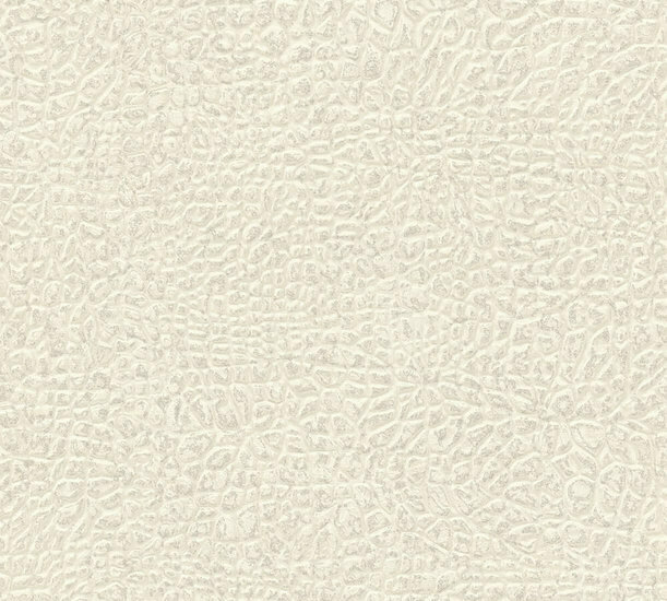offwhite zilver taupe croco print  vlies